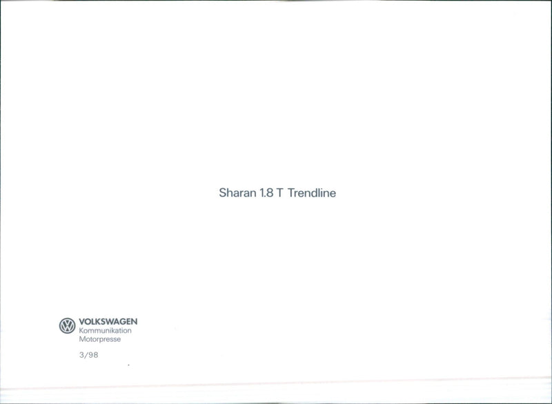 VW Sharan 1.8 T Trendline - Vintage Photograph