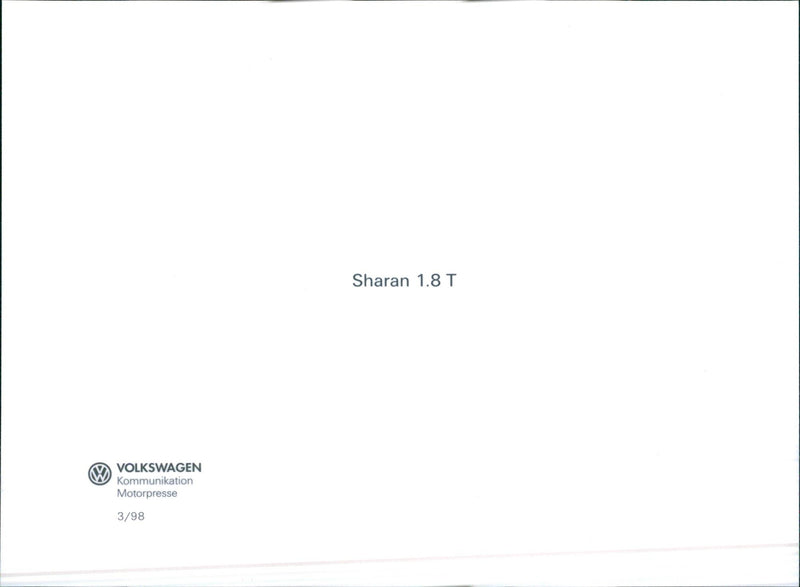 VW Sharan 1.8 T - Vintage Photograph