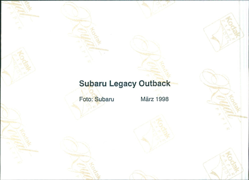 Subaru Legacy Outback - Vintage Photograph