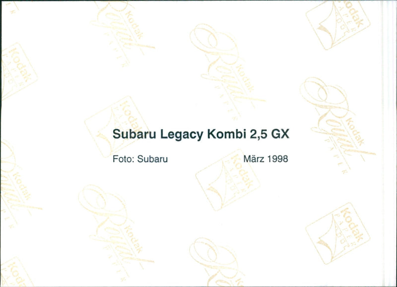Subaru Legacy Kombi 2.5 GX - Vintage Photograph