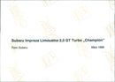 Subaru Impreza Limousine 2.0 GT Turbo "Champion" - Vintage Photograph