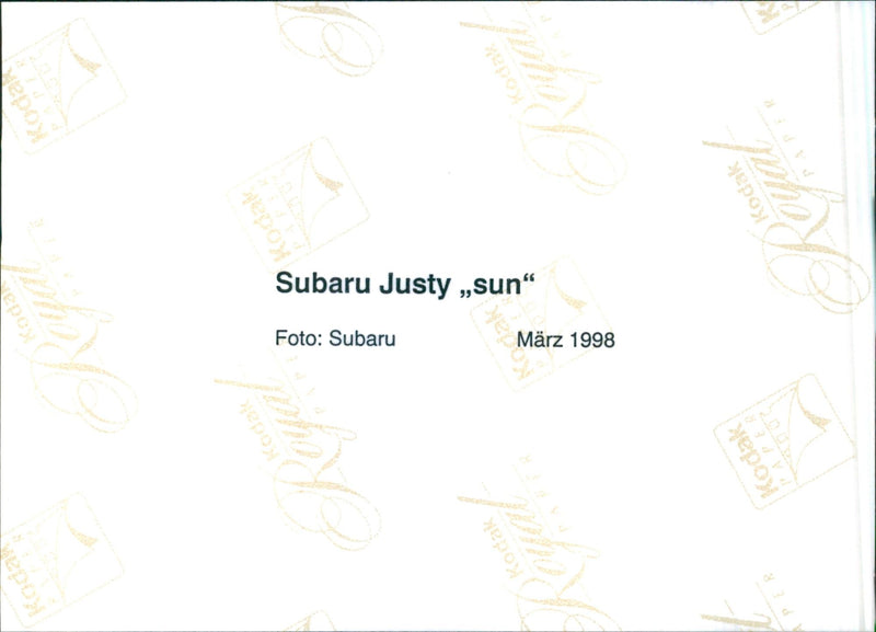 Subaru Justy "Sun" - Vintage Photograph