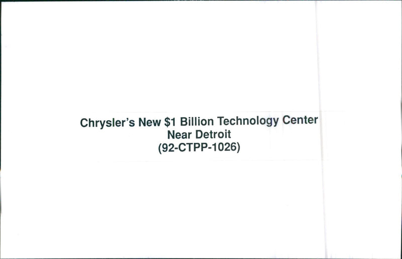 Chrysler's New $1 Billion Technology Center - Vintage Photograph