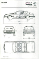 1978 Opel Monza External Dimensions - Vintage Photograph