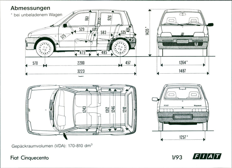 1993 Fiat Cinquecento - Vintage Photograph