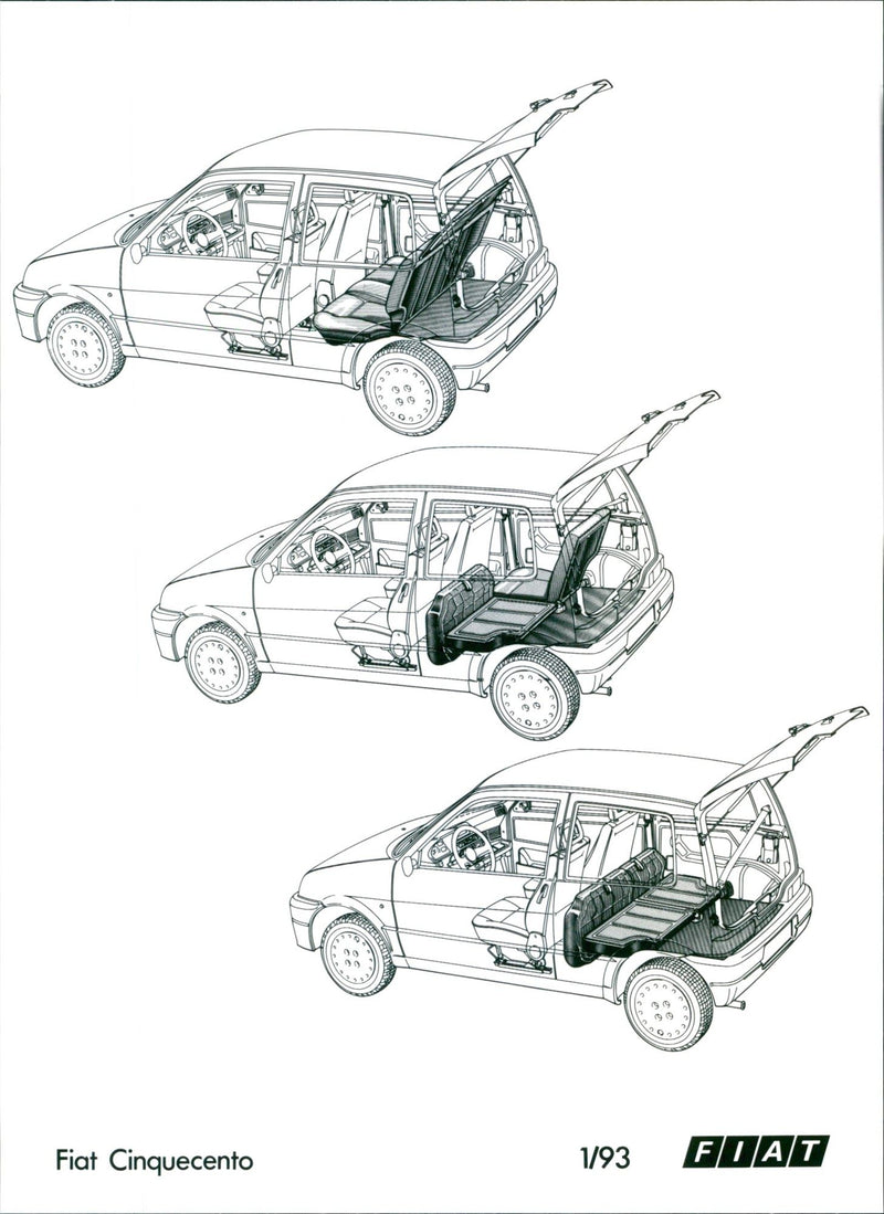 1993 Fiat Cinquecento - Vintage Photograph