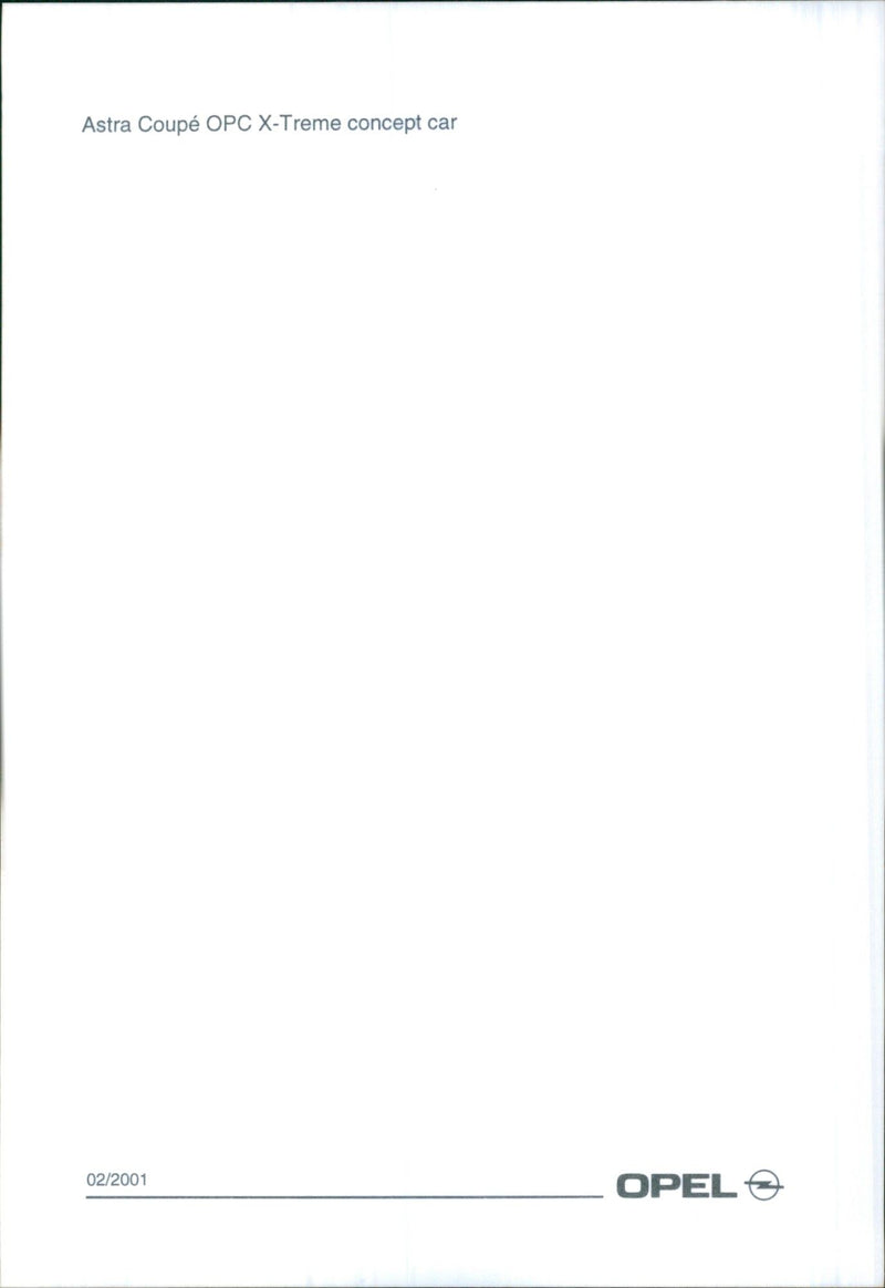 2001 Opel Astra Coupé OPC X-Treme concept car - Vintage Photograph