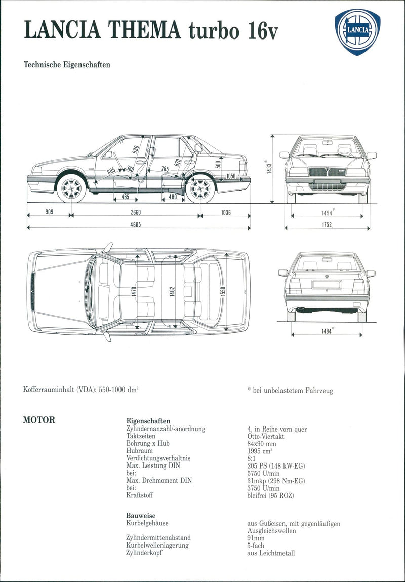 1992 Lancia Thema - Vintage Photograph
