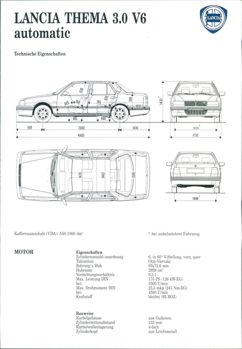 1992 Lancia Thema - Vintage Photograph