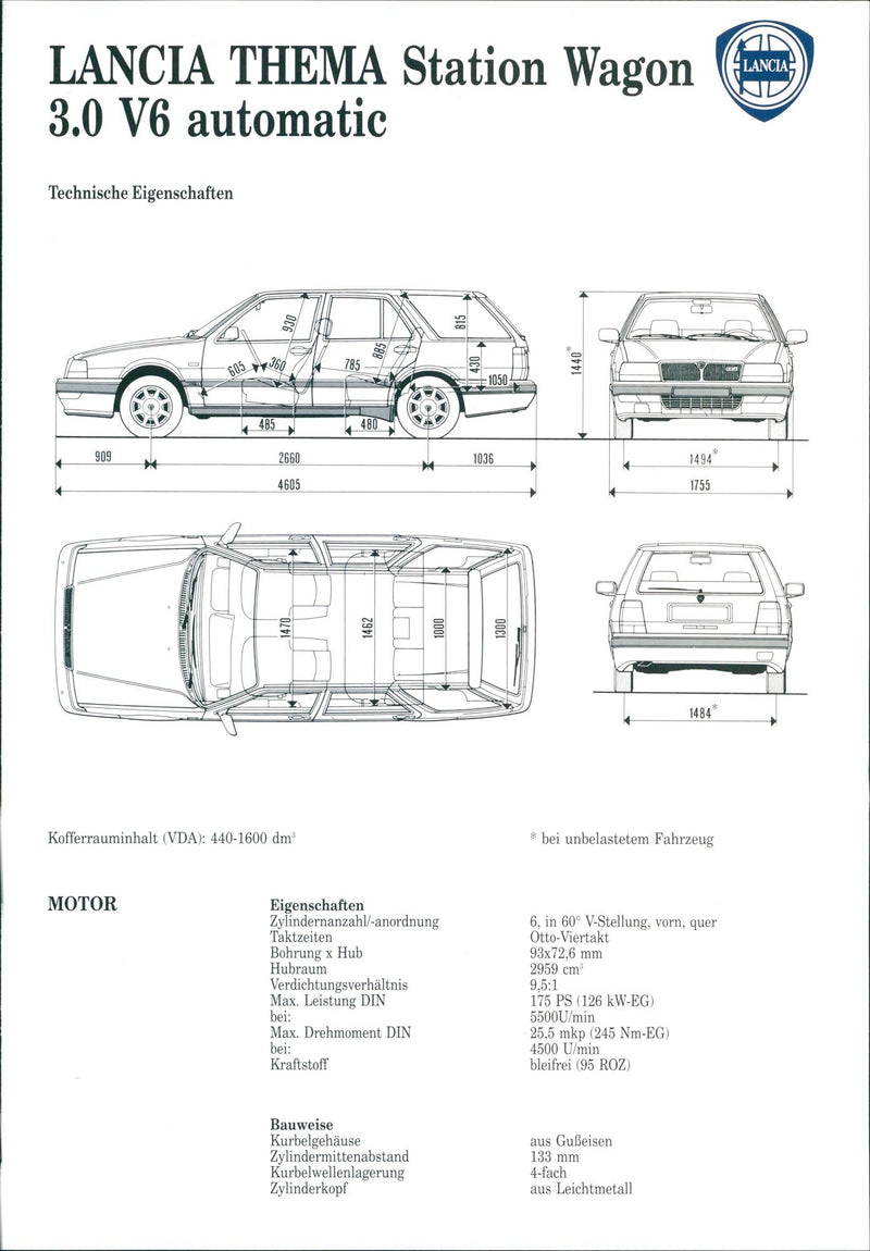 1992 Lancia Thema - Vintage Photograph