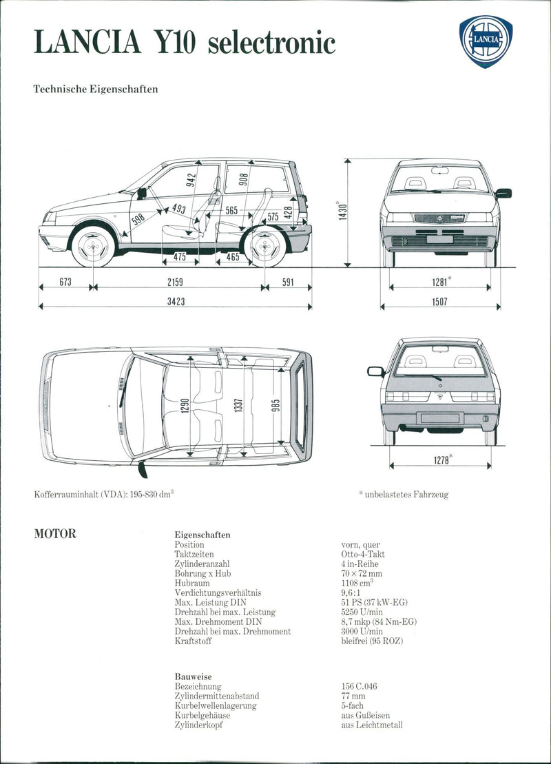1992 Lancia Y10 selectronic - Vintage Photograph