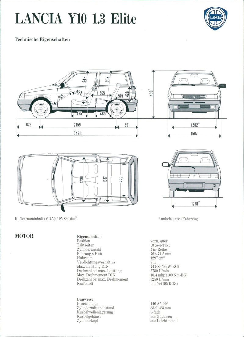 1992 Lancia Y10 1.3 Elite - Vintage Photograph