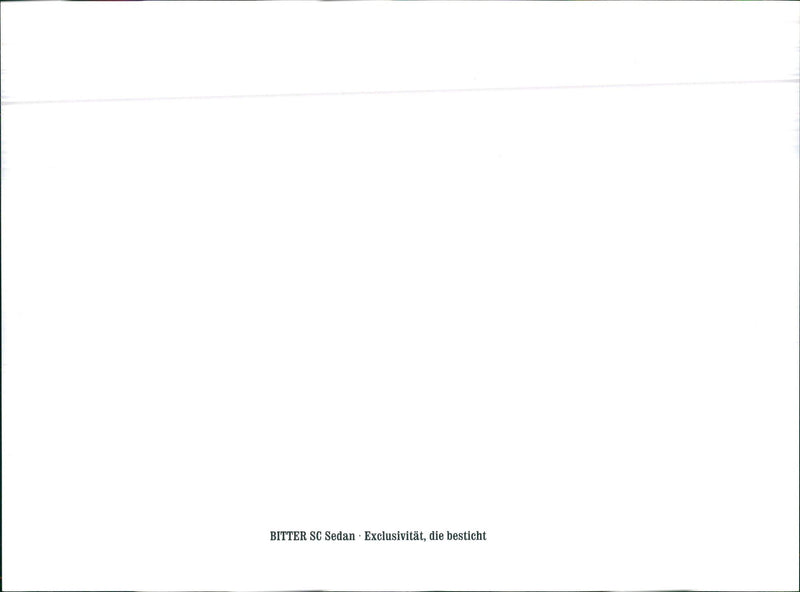 Bitter SC Sedan - Vintage Photograph