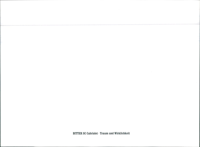 Bitter SC Cabriolet - Vintage Photograph