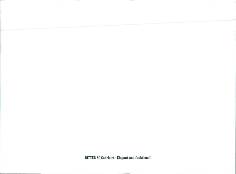 Bitter SC Cabriolet - Vintage Photograph