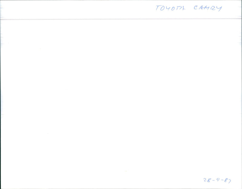 1982 Toyota Camry - Vintage Photograph