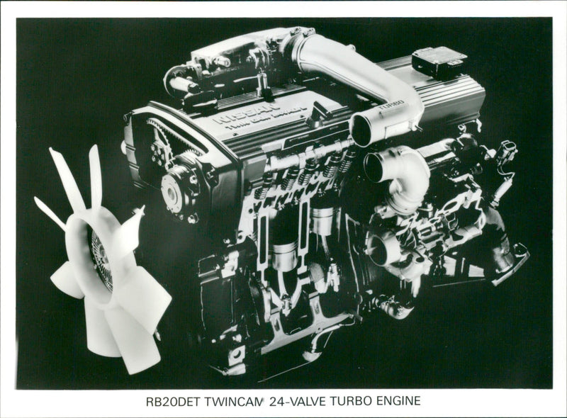 RB20DET TWIN CAM 24-Valve Turbo Engine - Vintage Photograph
