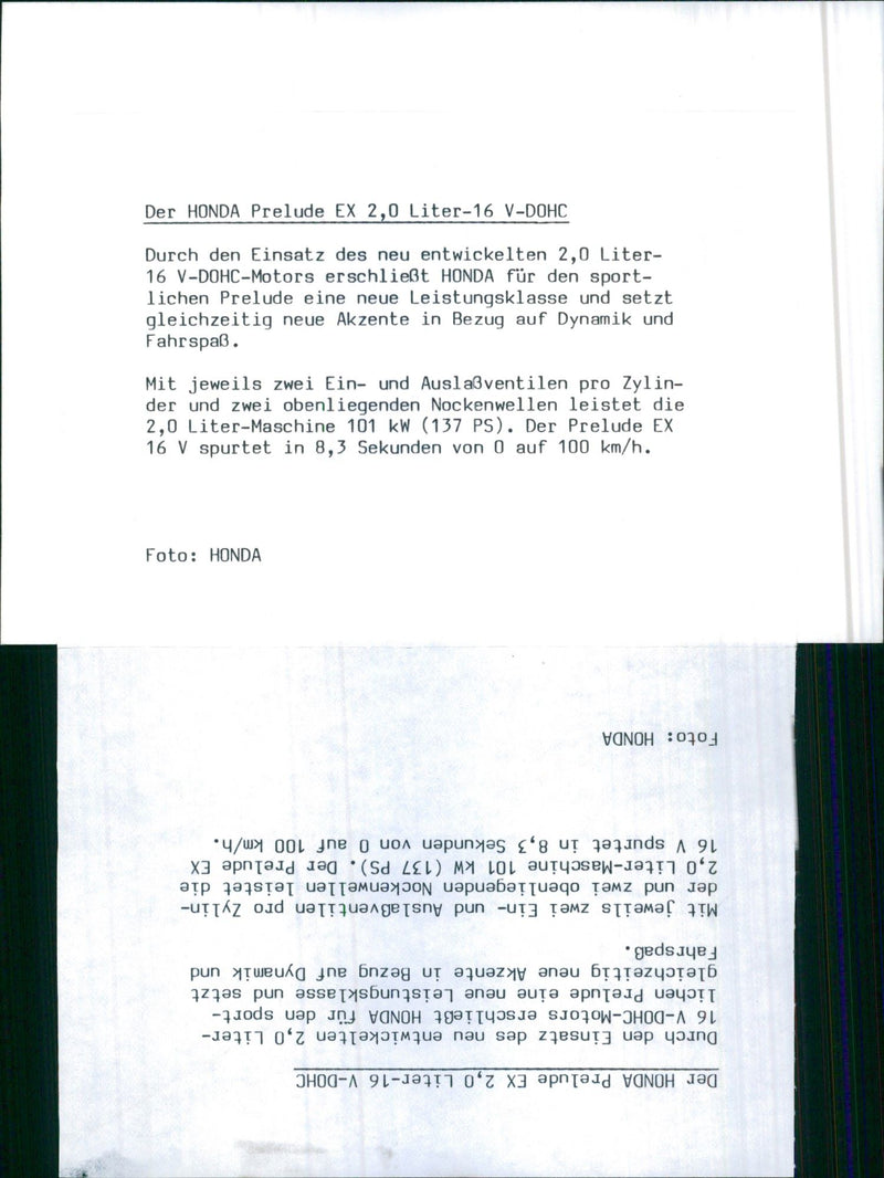 HONDA - Vintage Photograph