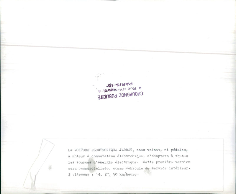 Electronic Car Jarret - Vintage Photograph