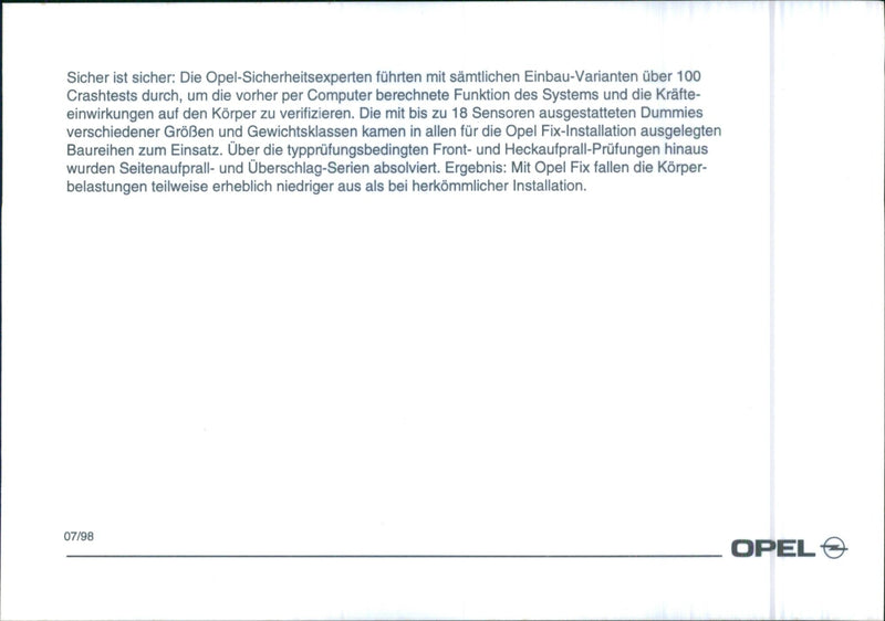 Opel crash test - Vintage Photograph