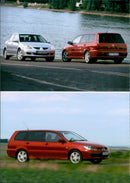 Mitsubishi Lancer sedan and Lancer station wagon - Vintage Photograph
