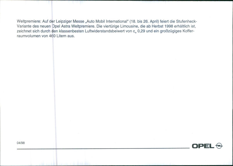 Opel Astra - Vintage Photograph