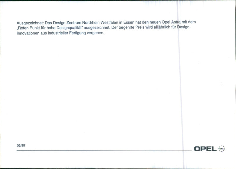 Opel Astra - Vintage Photograph