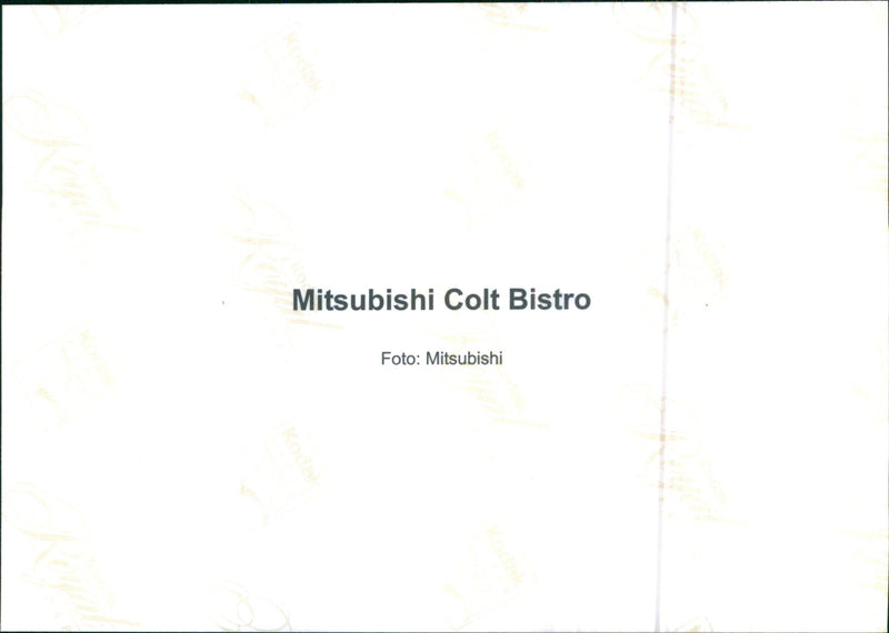Mitsubishi Colt Bistro - Vintage Photograph