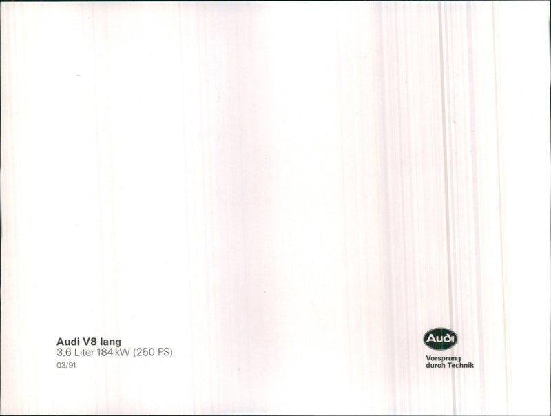 Audi V8 Lang - Vintage Photograph