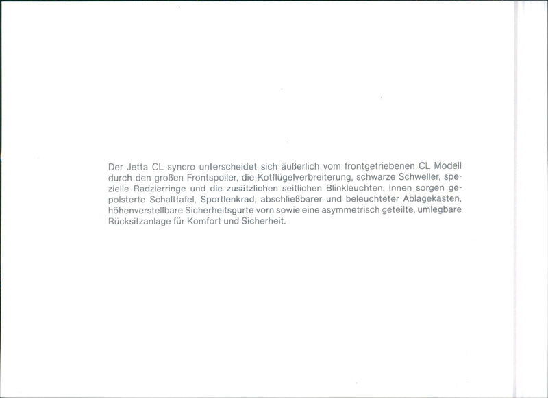 VW Jetta syncro - Vintage Photograph