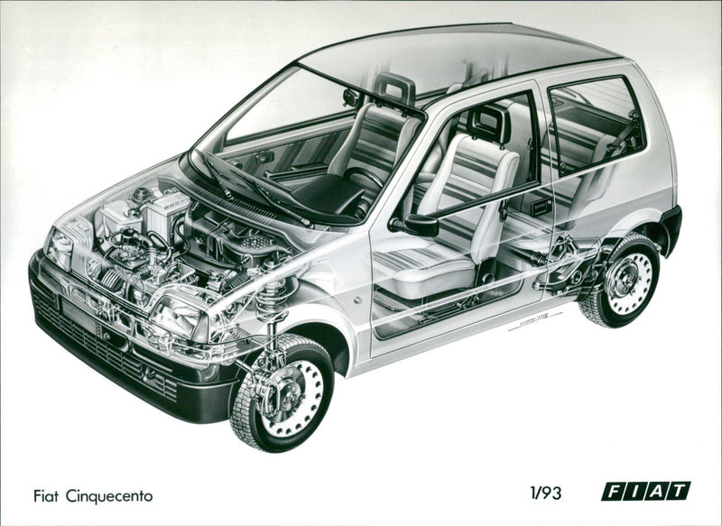 1993 Fiat Cinquecento - Vintage Photograph