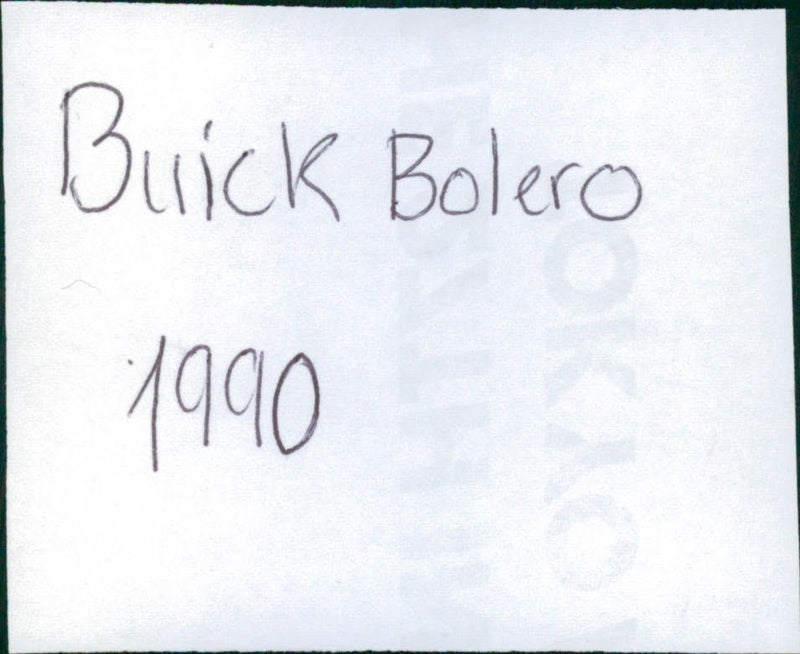 Buick Bolero 1990 - Vintage Photograph