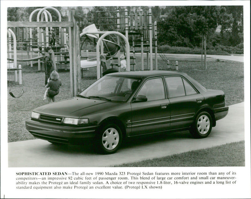 1990 Mazda 323 Protege LX Sedan - Vintage Photograph