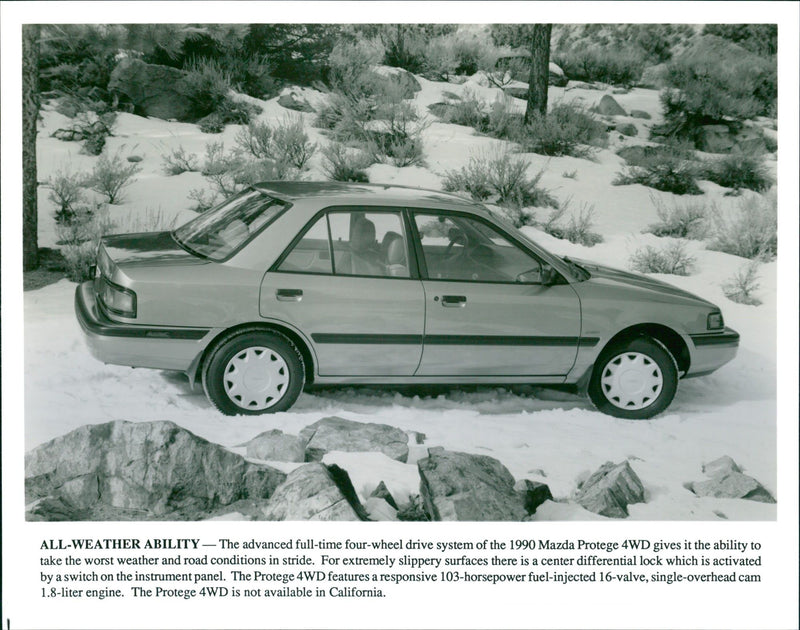 1990 Mazda Protege 4WD - Vintage Photograph