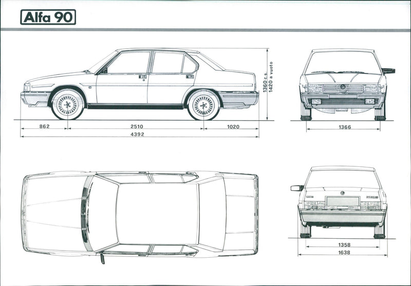 Alfa Romeo 90 - Vintage Photograph