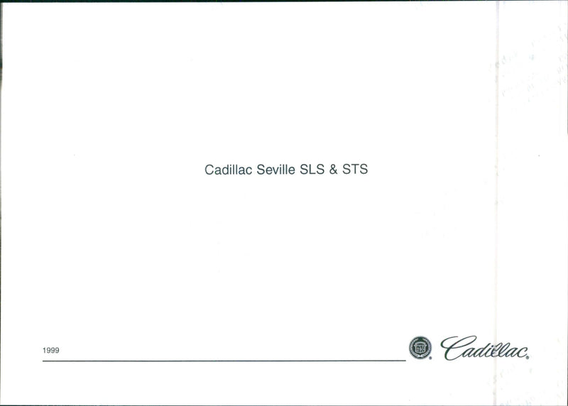 1999 Cadillac Seville SLS & STS - Vintage Photograph