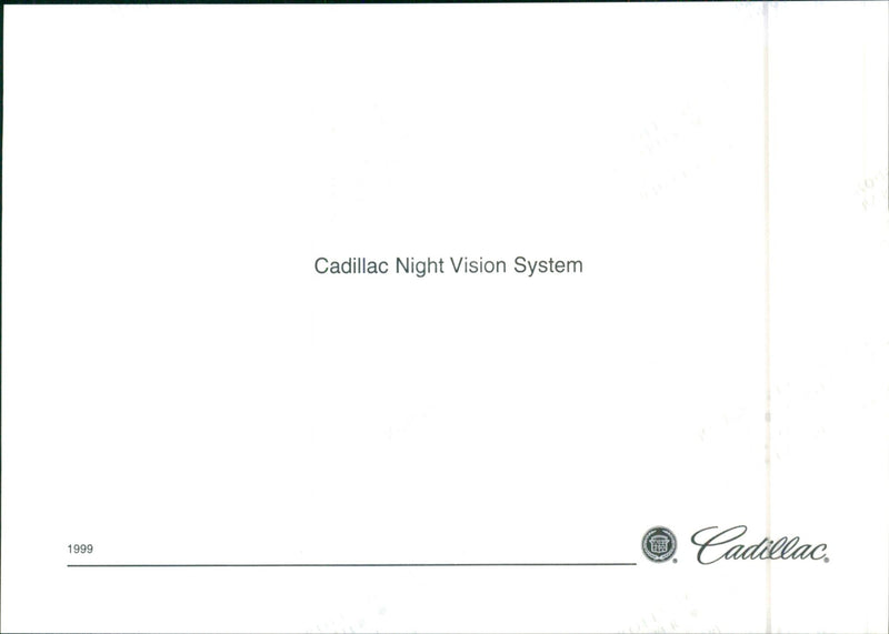 1999 Cadillac Night Vision System - Vintage Photograph