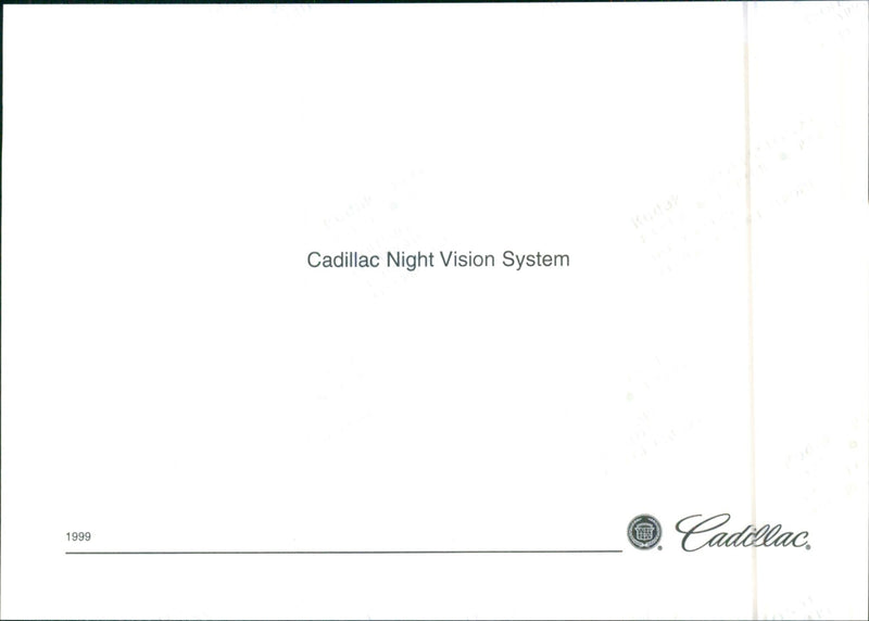 1999 Cadillac Night Vision System - Vintage Photograph