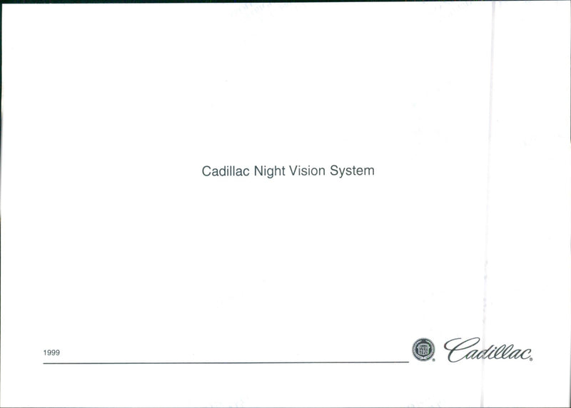 1999 Cadillac Night Vision System - Vintage Photograph