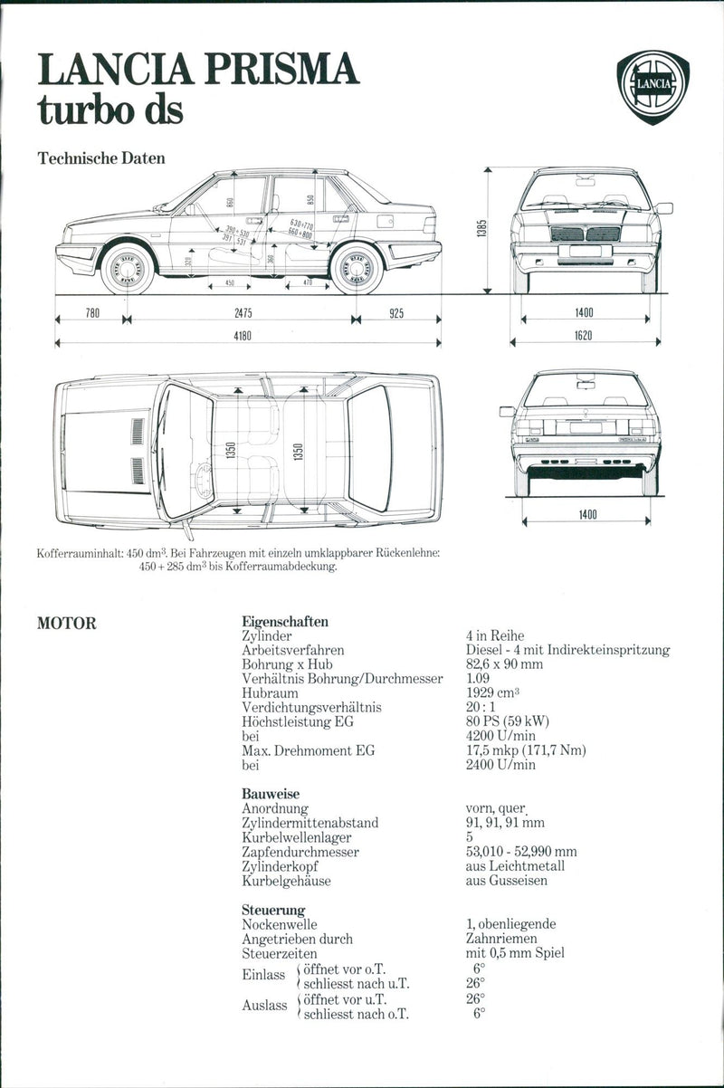 1985 Lancia Prisma Turbo DS - Vintage Photograph