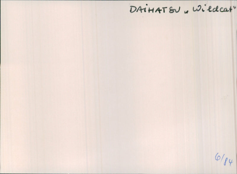 Daihatsu Wildcat - Vintage Photograph