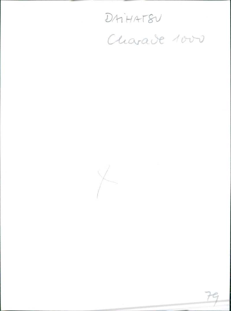 Daihatsu Charade 1000 - Vintage Photograph