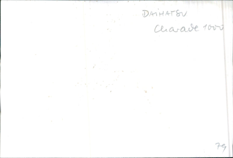 Daihatsu Charade 1000 - Vintage Photograph