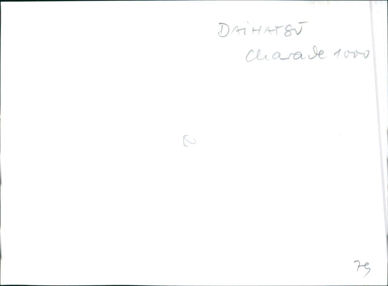 Daihatsu Charade 1000 - Vintage Photograph