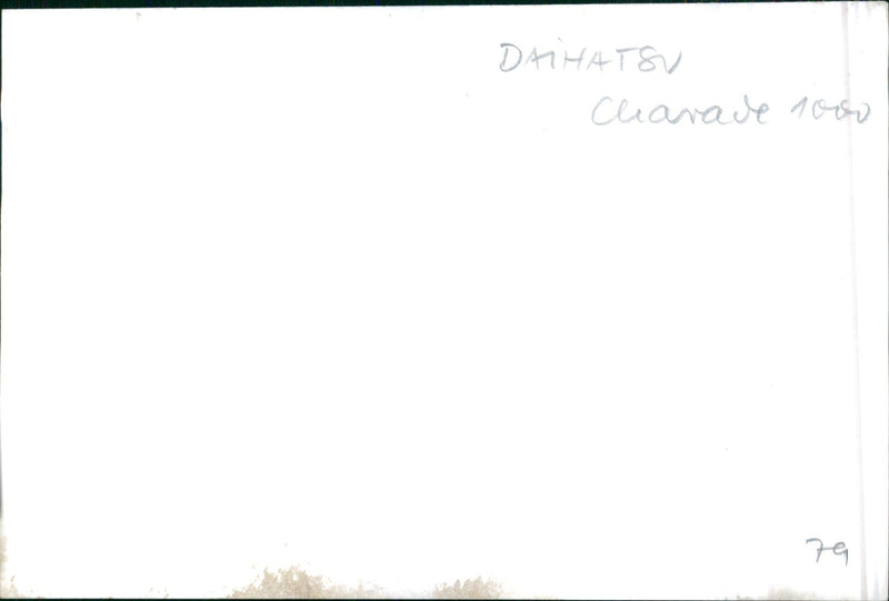 Daihatsu Charade 1000 - Vintage Photograph