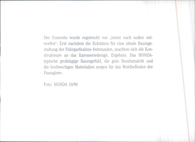 1990 Honda Concerto - Vintage Photograph