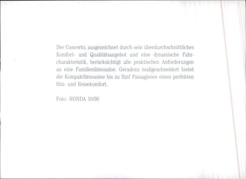 1990 Honda Concerto - Vintage Photograph