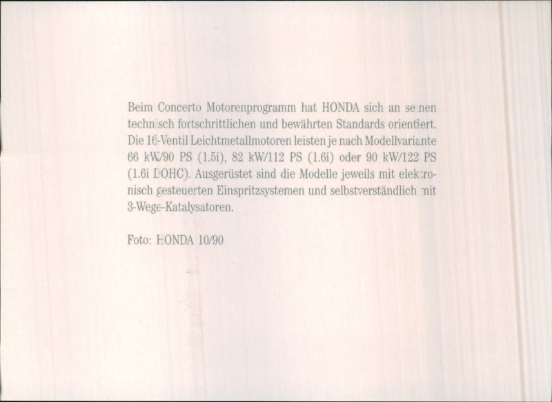 1990 Honda Concerto - Vintage Photograph