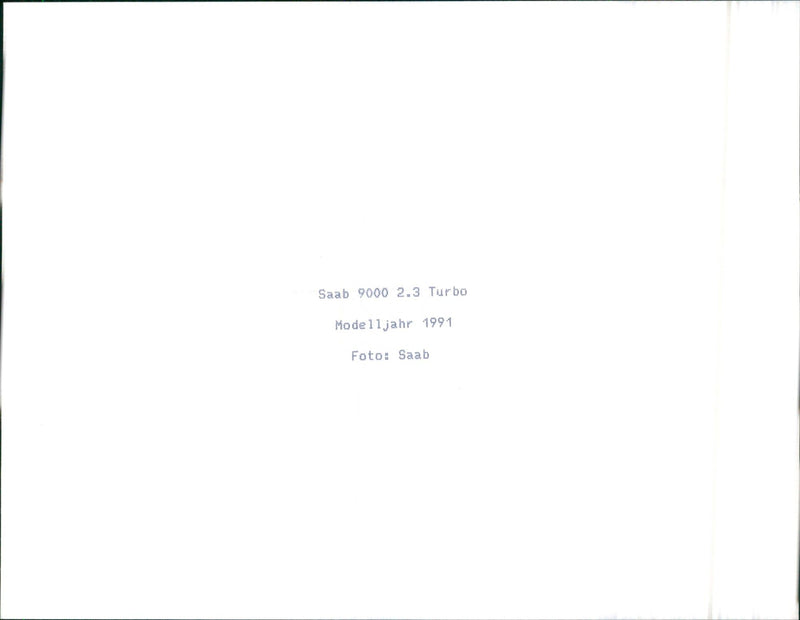 1991 Saab 9000 2.3 Turbo - Vintage Photograph
