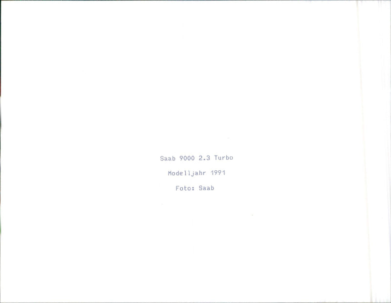 1991 Saab 9000 2.3 Turbo - Vintage Photograph